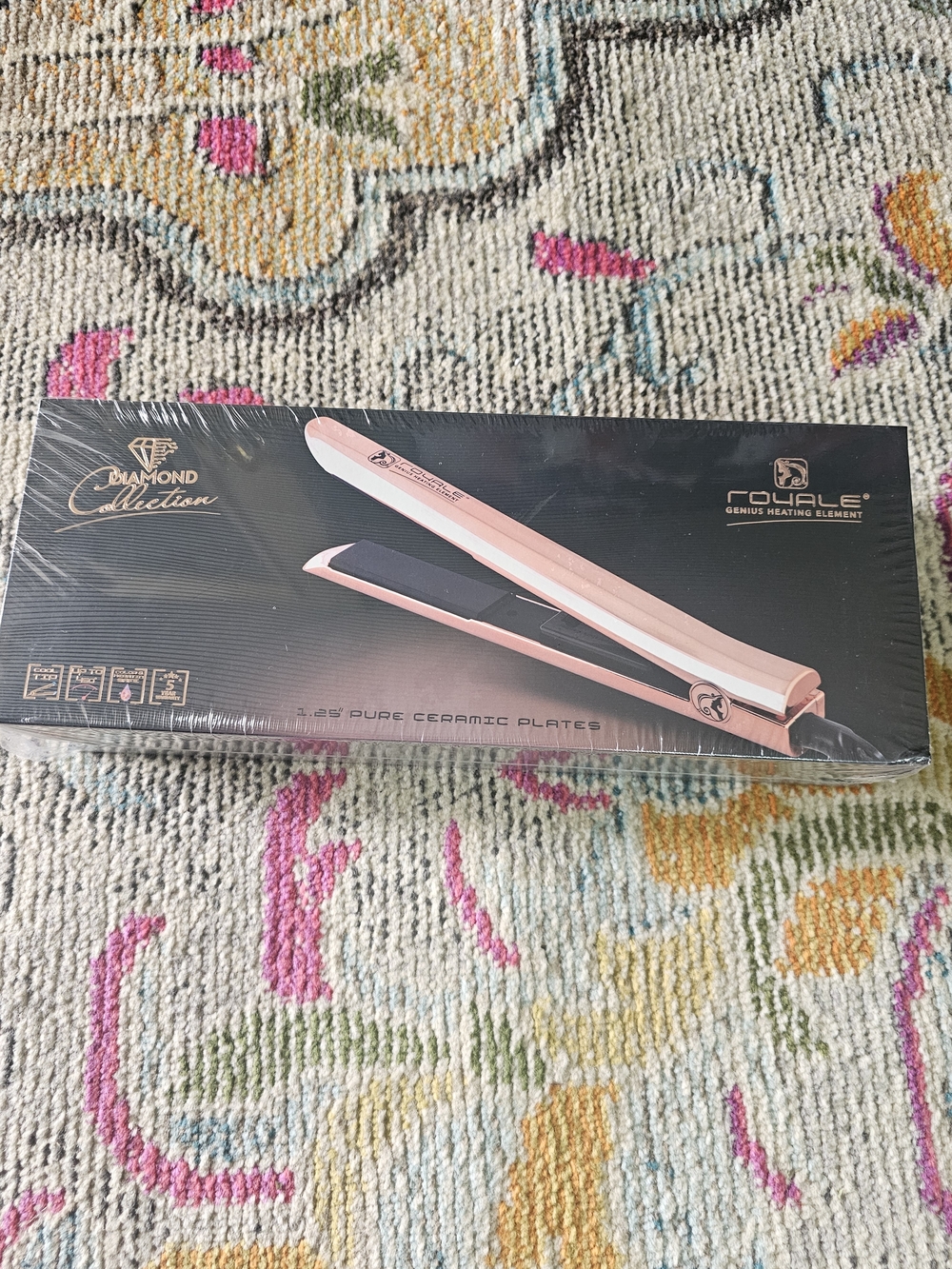 New. Royalé Platinum Genius Diamond Collection 1.25" Rose Gold Heating Element